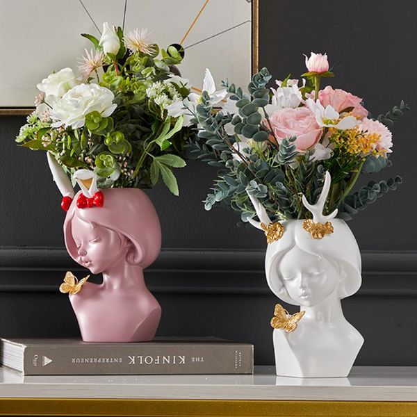 vases resin human face vase ornaments home living room deskdry flower decoration deco maison pot cute antlers girl
vases resin human face vase ornaments home living room deskdry flower decoration deco maison pot cute antlers girl