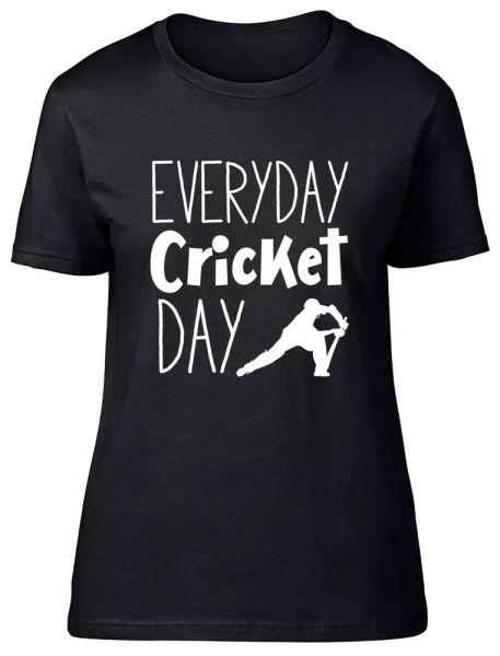 Everyday Cricket Day Fitted Womens Ladies T Shirt, White;black
Everyday Cricket Day Fitted Womens Ladies T Shirt, White;black