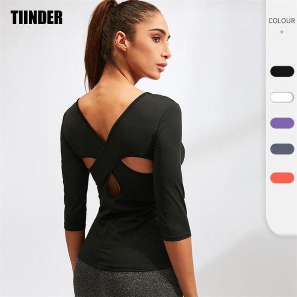 yoga outfit women tight shirt cross backless workout half sleeve tank running training athletic sports wear t-shirt quick dry
yoga outfit women tight shirt cross backless workout half sleeve tank running training athletic sports wear t-shirt quick dry