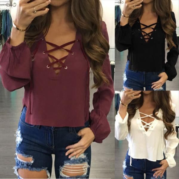 fashion v neck womens blouses long puff sleeve loose summer casual shirt stylish short, White
fashion v neck womens blouses long puff sleeve loose summer casual shirt stylish short, White