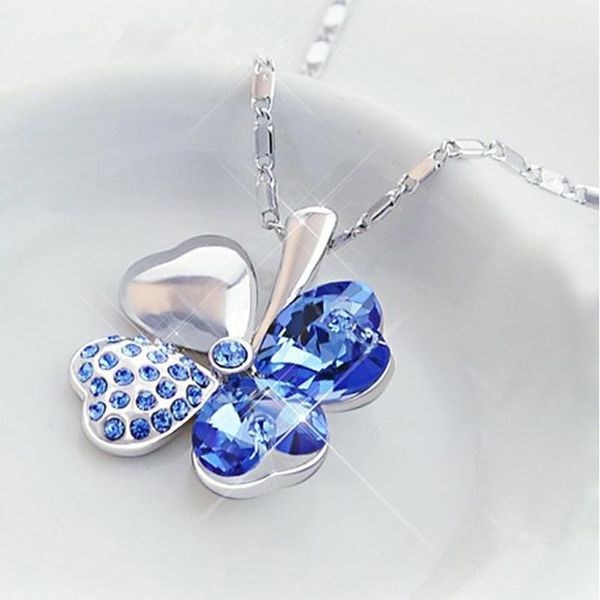women fashion silver plated chain jewelry natural crystal clover love necklaces & pendants pendant
women fashion silver plated chain jewelry natural crystal clover love necklaces & pendants pendant