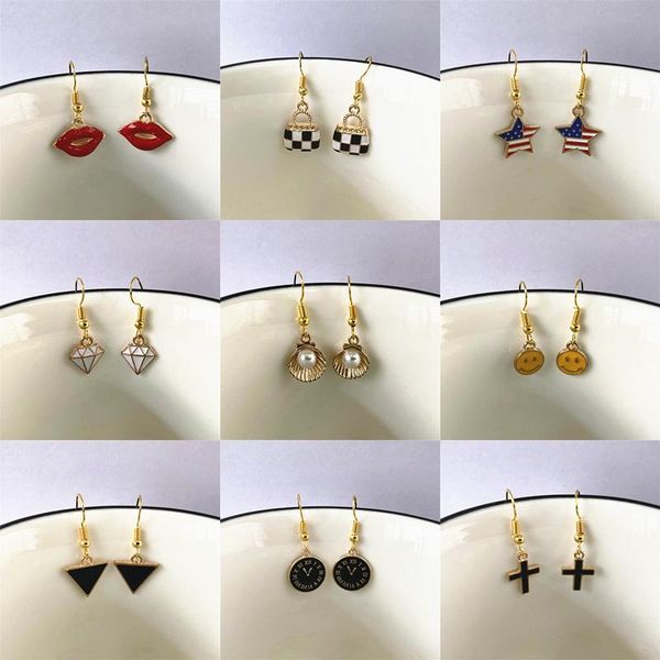dangle & chandelier cute small earrings gold color fashion triangle lip cross shell bag imitation pearl drop for women girl, Silver
dangle & chandelier cute small earrings gold color fashion triangle lip cross shell bag imitation pearl drop for women girl, Silver