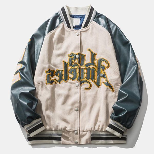 men's jackets 2021 hip hop baseball spring autumn embroidery streetwear bomber varsity college korean harajuku patchwork jacket, Black;brown
men's jackets 2021 hip hop baseball spring autumn embroidery streetwear bomber varsity college korean harajuku patchwork jacket, Black;brown