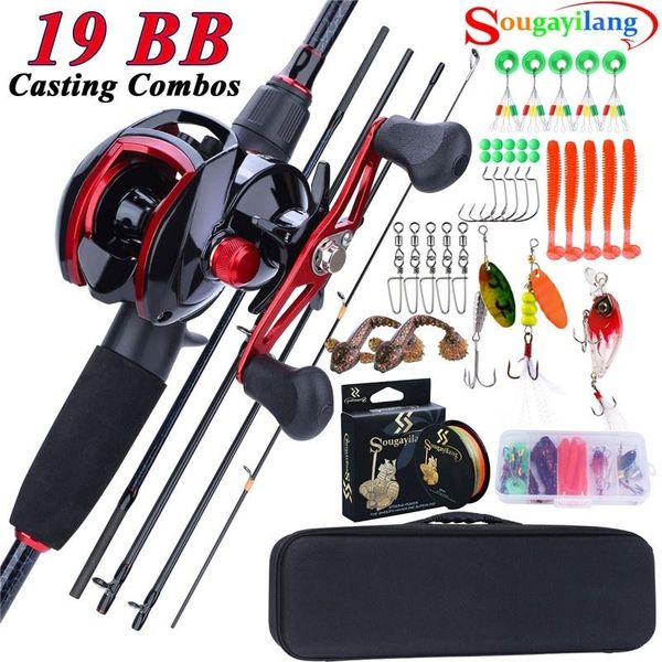 sougayilang portable casting fishing set with 5 section rod and 18+1bb baitcasting reel carrying case kit combo
sougayilang portable casting fishing set with 5 section rod and 18+1bb baitcasting reel carrying case kit combo
