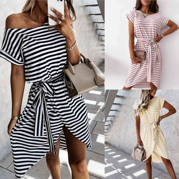 dresses summer striped lace women camis up irregular hem short sleeve cold shoulder loose casual sleeved dress, White
dresses summer striped lace women camis up irregular hem short sleeve cold shoulder loose casual sleeved dress, White