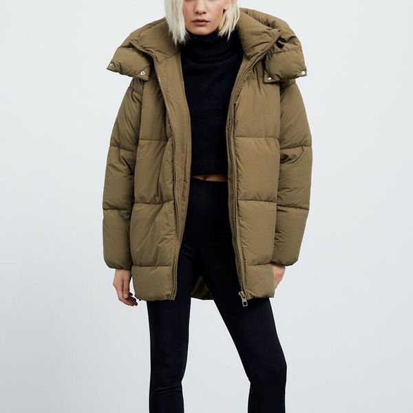 women's down & parkas aloy fashion winter thick hooded women elegant casual coats loose long sleeve zipper cotton jackets ladies, Black
women's down & parkas aloy fashion winter thick hooded women elegant casual coats loose long sleeve zipper cotton jackets ladies, Black