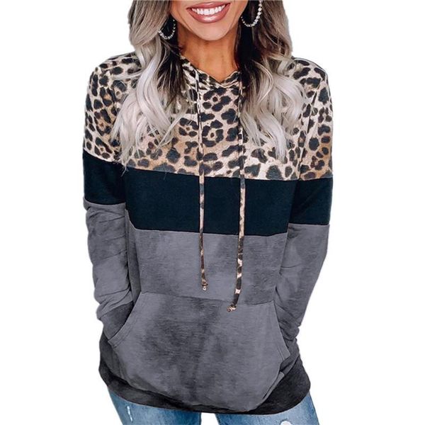 women's hoodies & sweatshirts xingqing leopard print long sleeve hooded with big pocket for women streetwear ladies loose, Black
women's hoodies & sweatshirts xingqing leopard print long sleeve hooded with big pocket for women streetwear ladies loose, Black