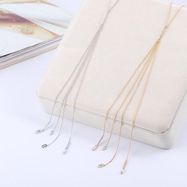 chokers european and american rhinestone-encrusted chain tassel metal thin long necklace, Golden;silver
chokers european and american rhinestone-encrusted chain tassel metal thin long necklace, Golden;silver