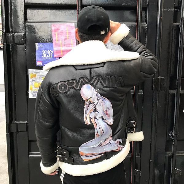 men's leather & faux fashion mens real fur winter thicken loose jacket shearling coat sheepskin genuine men clothing, Black
men's leather & faux fashion mens real fur winter thicken loose jacket shearling coat sheepskin genuine men clothing, Black