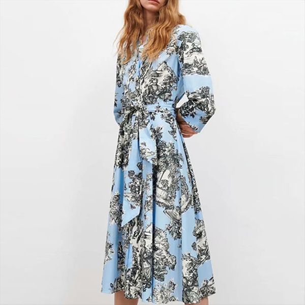 pastoral print shirt summer with womens dress 3 4 sleeves lapel, flared bow sashes, Black;gray
pastoral print shirt summer with womens dress 3 4 sleeves lapel, flared bow sashes, Black;gray