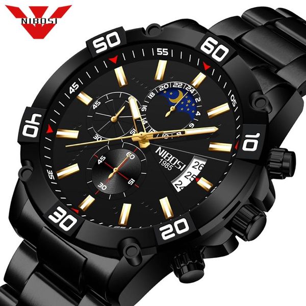 wristwatches nibosi 2021 watch men fashion sport quartz clock mens watches steel business waterproof relogio masculino, Slivery;brown
wristwatches nibosi 2021 watch men fashion sport quartz clock mens watches steel business waterproof relogio masculino, Slivery;brown