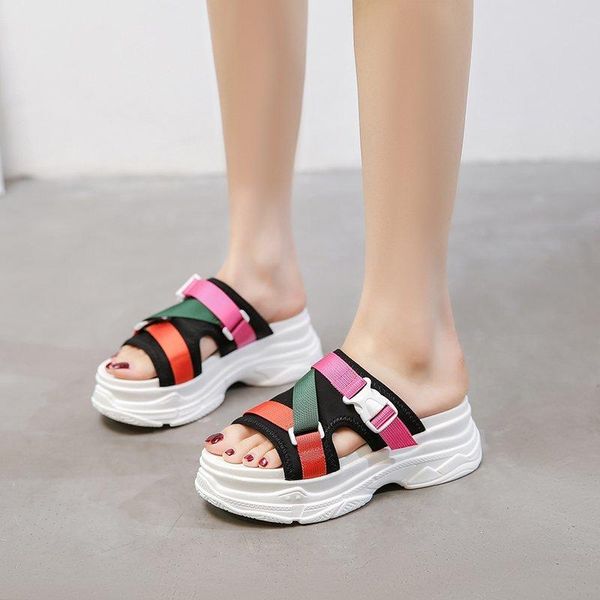 slippers platform women thick sole sandals summer casual sport buckle open toe zapatos mujer 2021, Black
slippers platform women thick sole sandals summer casual sport buckle open toe zapatos mujer 2021, Black