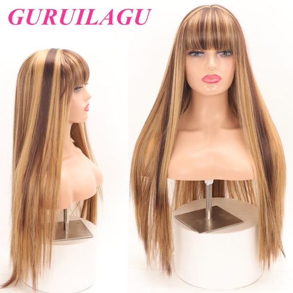 synthetic wigs guruilagu 30inch long straight for women smooth natural wig with bangs heat resistant fiber hair ombre color, Black
synthetic wigs guruilagu 30inch long straight for women smooth natural wig with bangs heat resistant fiber hair ombre color, Black
