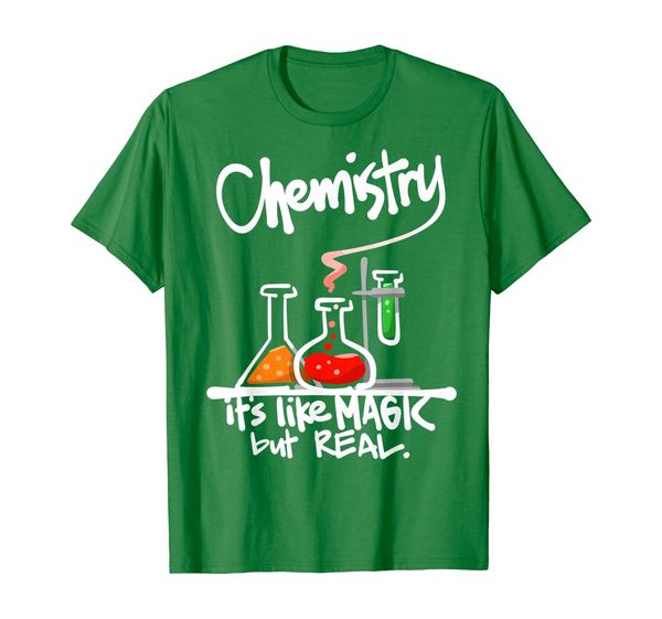 funny chemistry it's like magic but real geeky t-shirt, White;black 
funny chemistry it's like magic but real geeky t-shirt, White;black