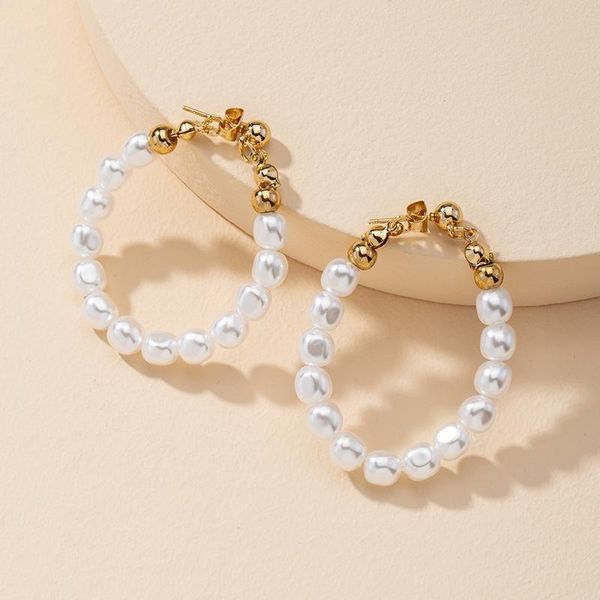 hoop & huggie moflo charm baroque pearl beads earring big hollow circle beaded for women, Golden;silver
hoop & huggie moflo charm baroque pearl beads earring big hollow circle beaded for women, Golden;silver