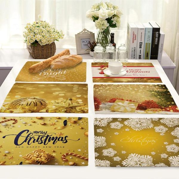 mats & pads golden snowflake christmas placemat heat-insulation cotton linen table decoration for home dining bowl place
mats & pads golden snowflake christmas placemat heat-insulation cotton linen table decoration for home dining bowl place