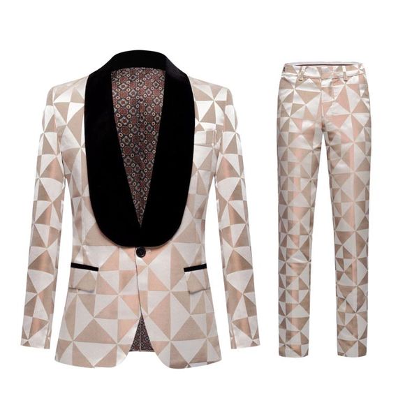 men's suits & blazers the latest design two-piece set of pink blue and yellow groom fitness suit wedding dress, White;black
men's suits & blazers the latest design two-piece set of pink blue and yellow groom fitness suit wedding dress, White;black