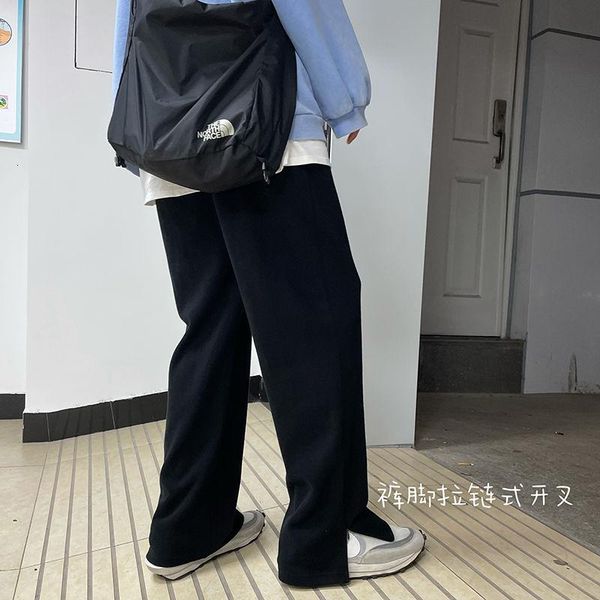 cotton sweatpants men's fashion casual pants men streetwear korean loose hip-hop straight wide leg mens joggers trousers, Black
cotton sweatpants men's fashion casual pants men streetwear korean loose hip-hop straight wide leg mens joggers trousers, Black