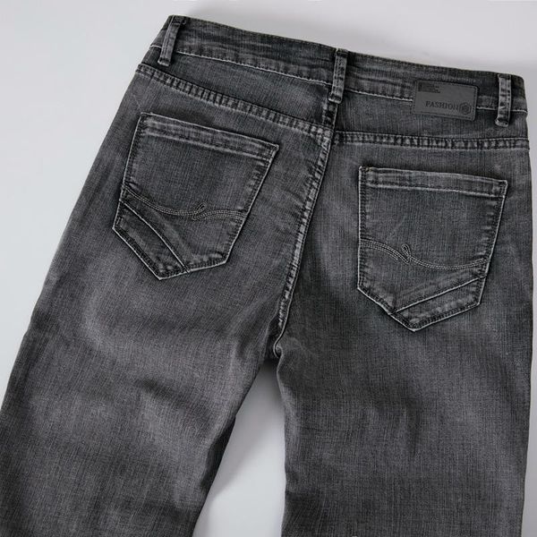autumn winter men's stretch jeans business casual classic style trousers black gray straight denim pants male brand, Blue
autumn winter men's stretch jeans business casual classic style trousers black gray straight denim pants male brand, Blue
