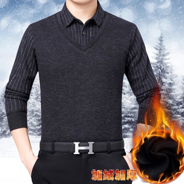 aok men's men's t-shirts) autumn and winter keep m warm2020 fashion leisure long sleeve t-shirt lapel with cashmere middle-aged ca, White;black
aok men's men's t-shirts) autumn and winter keep m warm2020 fashion leisure long sleeve t-shirt lapel with cashmere middle-aged ca, White;black