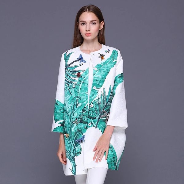 women's trench coats europe and the united states show latest high-quality long paragraph nine-point sleeve round neck banana leaf prin, Tan;black
women's trench coats europe and the united states show latest high-quality long paragraph nine-point sleeve round neck banana leaf prin, Tan;black