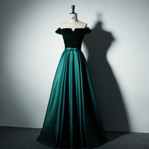 party dresses dark green off the shoulder slash neck shiny satin choir dress ladies thin party elegant evening celebrity feast drjl, White;black
party dresses dark green off the shoulder slash neck shiny satin choir dress ladies thin party elegant evening celebrity feast drjl, White;black