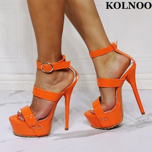 sandals kolnoo handmade ladies real pos high heels evening club platform patent leather fashion party orange shoes, Black
sandals kolnoo handmade ladies real pos high heels evening club platform patent leather fashion party orange shoes, Black