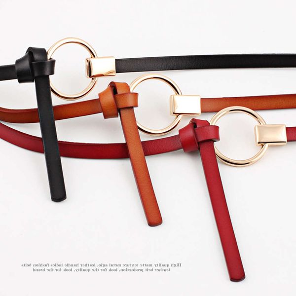 belt korean knotting thin women's decorative long dress with round buckle and small belt, Black;brown
belt korean knotting thin women's decorative long dress with round buckle and small belt, Black;brown