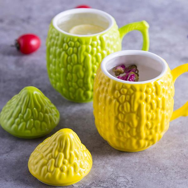 creative personality ceramic bitter gourd mug home vivid decorations milk cup lovely office corn water coffee with lid mugs
creative personality ceramic bitter gourd mug home vivid decorations milk cup lovely office corn water coffee with lid mugs