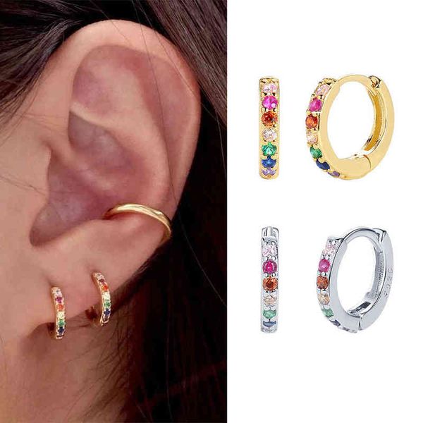 eleshe 925 sterling silver huggie hoop charms earrings for women with 18k gold plated cubic zirconia rainbow statement jewelry, Golden
eleshe 925 sterling silver huggie hoop charms earrings for women with 18k gold plated cubic zirconia rainbow statement jewelry, Golden