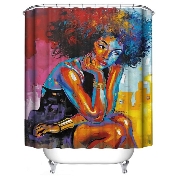african american 3d retro style colorful print waterproof polyester shower curtain with 12 hooks for bathroom decor,72 x 72
african american 3d retro style colorful print waterproof polyester shower curtain with 12 hooks for bathroom decor,72 x 72