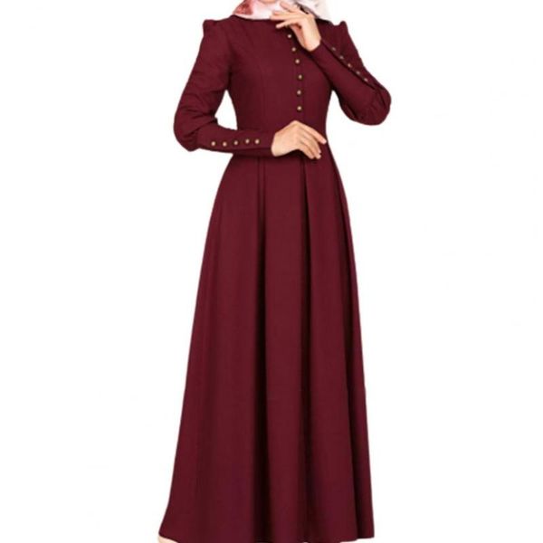 casual dresses 50%buttons decor pleated large hem maxi dress solid color o-neck buttons cuff high waist for daily life, Black;gray
casual dresses 50%buttons decor pleated large hem maxi dress solid color o-neck buttons cuff high waist for daily life, Black;gray