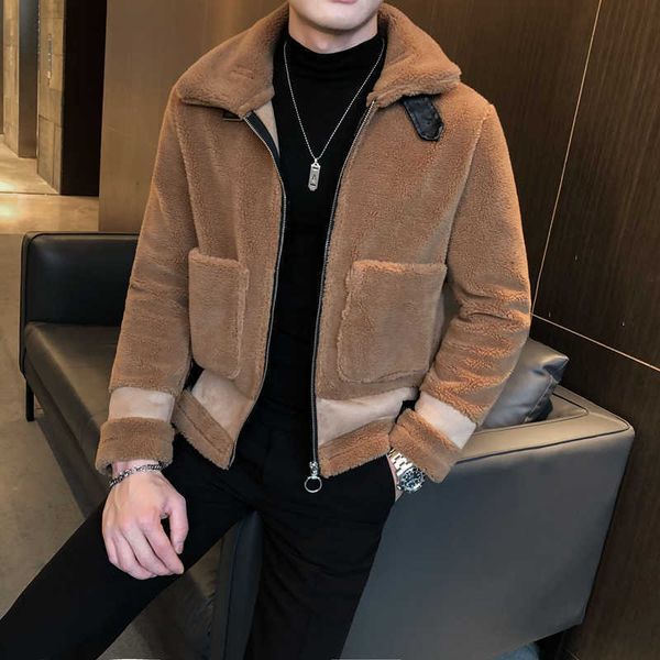 lambswool coats for men big pocket jacket streetwear zipper outwear casual thick warm winter fake fur harajuku coat 210527, Black
lambswool coats for men big pocket jacket streetwear zipper outwear casual thick warm winter fake fur harajuku coat 210527, Black