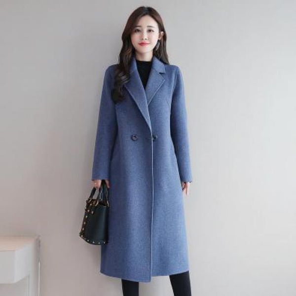 women's wool & blends weihaobang 2021 autumn winter medium long solid color casual coat lapel double breasted slim fit, Black
women's wool & blends weihaobang 2021 autumn winter medium long solid color casual coat lapel double breasted slim fit, Black