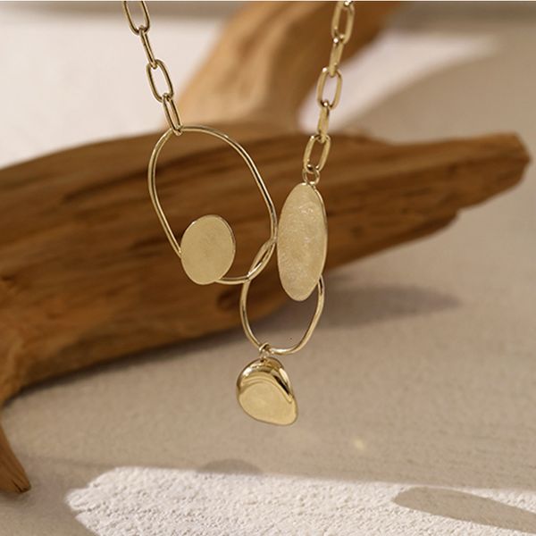 gold geometric intersecting round piece necklace fashion trend creative personality pendant net red jewelry female, Black
gold geometric intersecting round piece necklace fashion trend creative personality pendant net red jewelry female, Black