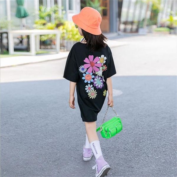 teens kids t shirt girl dress for girls short sleeve floral print summer childrens cute casual clothing, Red;yellow
teens kids t shirt girl dress for girls short sleeve floral print summer childrens cute casual clothing, Red;yellow