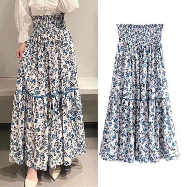 skirts 2021 summer women's elastic waist blue skirt retro straight fashion all-match high printed pleated midi, Black
skirts 2021 summer women's elastic waist blue skirt retro straight fashion all-match high printed pleated midi, Black