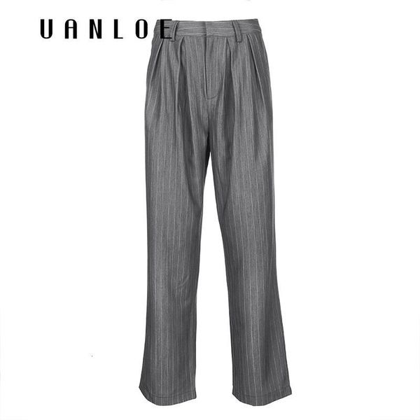 women's pants & capris uanloestriped print streetwear loose pants women fashion high waisted button straight trousers work office, Black;white
women's pants & capris uanloestriped print streetwear loose pants women fashion high waisted button straight trousers work office, Black;white