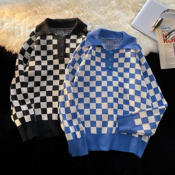 men's sweaters zazomde turn down collar harajuku plaid v-neck teens knitwear pullover college simple streetwear sweater, White;black
men's sweaters zazomde turn down collar harajuku plaid v-neck teens knitwear pullover college simple streetwear sweater, White;black