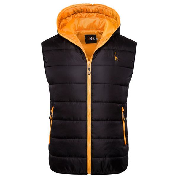 2019 new giraffe et hooded vt svels zipper casual winter vt men's, Black;white