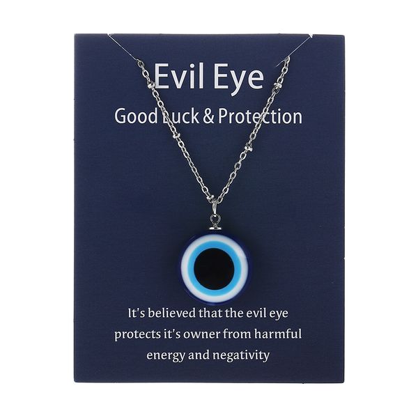 1pc blue glass evil eye pendants necklace for women men turkey lucky necklace choker jewelry accessories, Silver
1pc blue glass evil eye pendants necklace for women men turkey lucky necklace choker jewelry accessories, Silver
