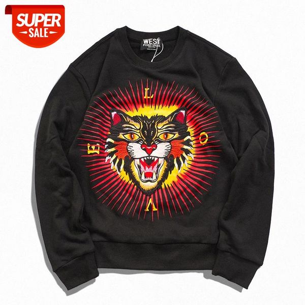 autumn and winter men's sweaters european american trendy brand hip-hop hedging round neck tiger head embroidery sweater lovers #ci1m, Black
autumn and winter men's sweaters european american trendy brand hip-hop hedging round neck tiger head embroidery sweater lovers #ci1m, Black