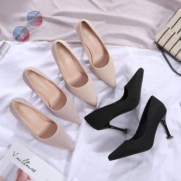flying weaving pointed toe thin high heels 9cm solid shallow 42 43 soft shoes breathable ol ladies pumps femme women dress, Black
flying weaving pointed toe thin high heels 9cm solid shallow 42 43 soft shoes breathable ol ladies pumps femme women dress, Black