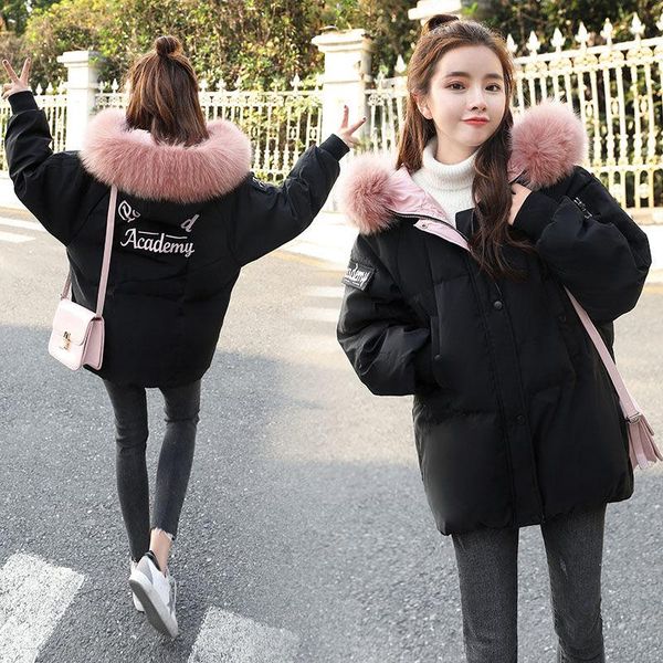 women's trench coats parkas mujer 2021 short winter jacket women hooded coat loose parka fur collar cotton padded, Tan;black
women's trench coats parkas mujer 2021 short winter jacket women hooded coat loose parka fur collar cotton padded, Tan;black