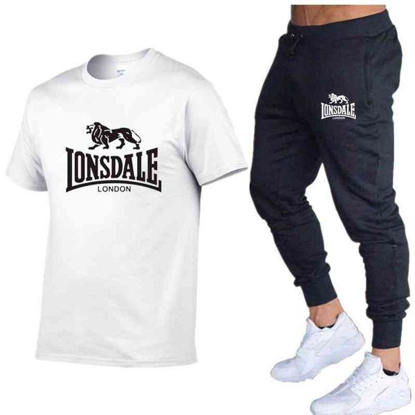 hip hop fashion men's tracksuits 2021 selling summer t-shirt+pants set casual lonsdale brand fitness jogger pants t shirt, Gray 
hip hop fashion men's tracksuits 2021 selling summer t-shirt+pants set casual lonsdale brand fitness jogger pants t shirt, Gray