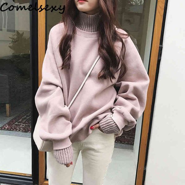 comelturtleneck women's sweatshirts winter korean style fashion oversize ladies pullovers warm loose jacket female 210515, Black
comelturtleneck women's sweatshirts winter korean style fashion oversize ladies pullovers warm loose jacket female 210515, Black