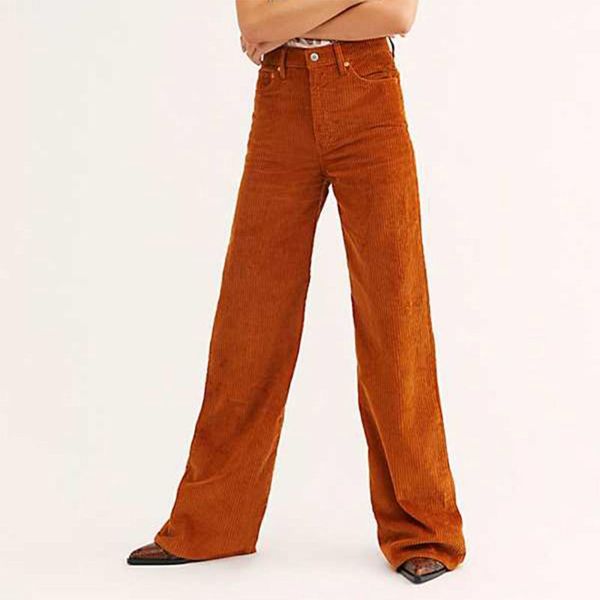 women's pants & capris women 2021 spring corduroy wide leg trouser winter high waist full length vintage orange female ropa mujer d30, Black;white
women's pants & capris women 2021 spring corduroy wide leg trouser winter high waist full length vintage orange female ropa mujer d30, Black;white