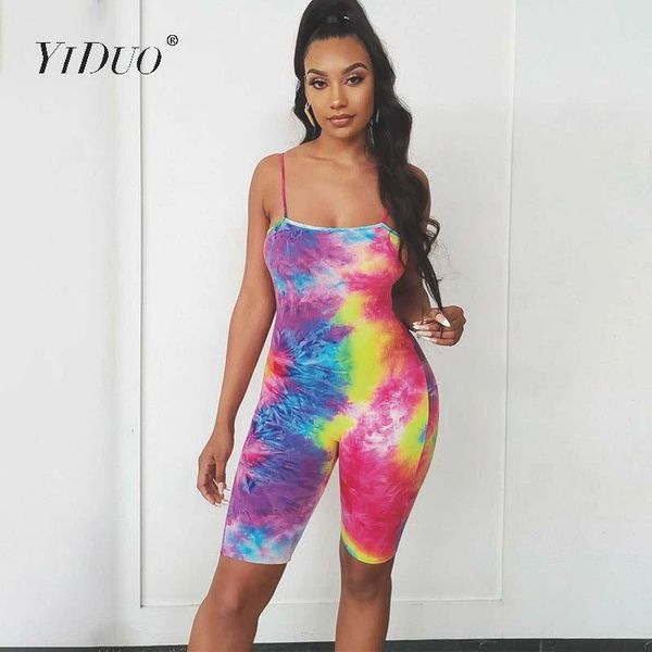 yiduo women colorful tie-dye print rompers fitness slash neck spaghetti straps elastic playsuit 2021 activewear outfits casual women's, Black;white
yiduo women colorful tie-dye print rompers fitness slash neck spaghetti straps elastic playsuit 2021 activewear outfits casual women's, Black;white