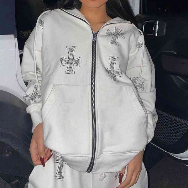 street 2021 summer cross zip up oversized hoodie anime esthetic grunge streetwear women cyber y2k sweatshirts hoodies, Black
street 2021 summer cross zip up oversized hoodie anime esthetic grunge streetwear women cyber y2k sweatshirts hoodies, Black