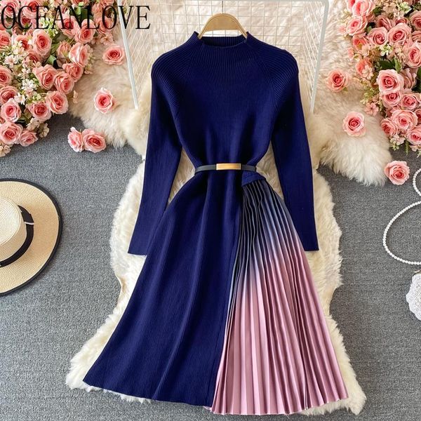 casual dresses oceanlove knitting vestidos patchwork korean autumn winter contrast color women a-line vintage fashion 2021 robe femme, Black;gray
casual dresses oceanlove knitting vestidos patchwork korean autumn winter contrast color women a-line vintage fashion 2021 robe femme, Black;gray